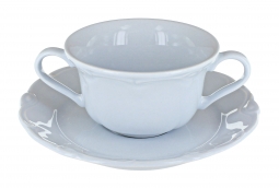 Alicia Blue Soup Mug & Saucer